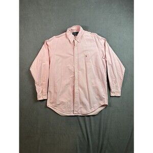 Ralph Lauren Blake Men's Pink Button Down Shirt Long Sleeve Polo Pony Large